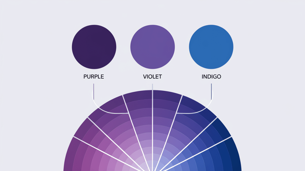 Purple vs. Violet vs. Indigo