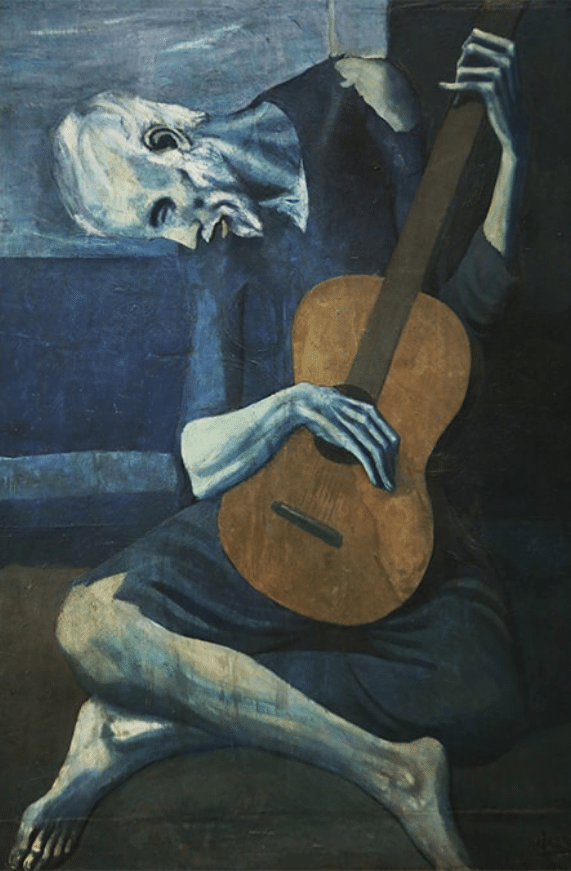 The Old Guitarist by Pablo Picasso (1903-1904)