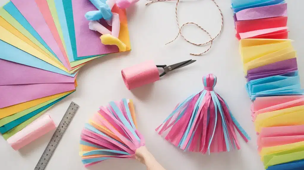 Step-by-Step Tutorial: Tissue Paper Tassel Garland
