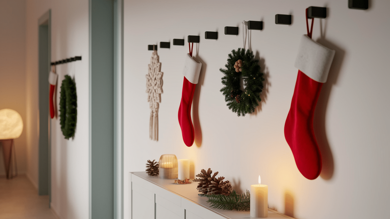 Wall-Mounted Hooks or Peg Rails