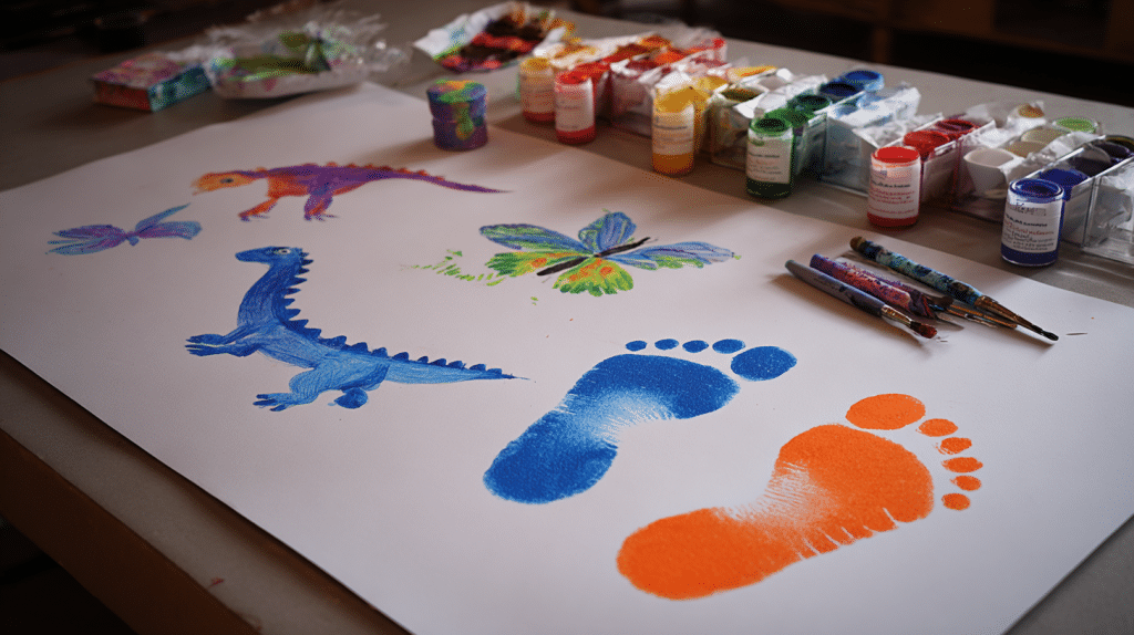 Footprint Art Creative Keepsake Craft For Toddlers
