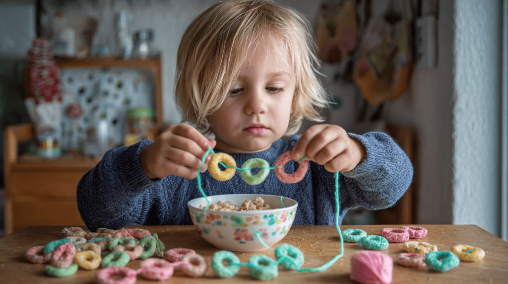 Fruit Loop Necklace Toddler Craft And Snack