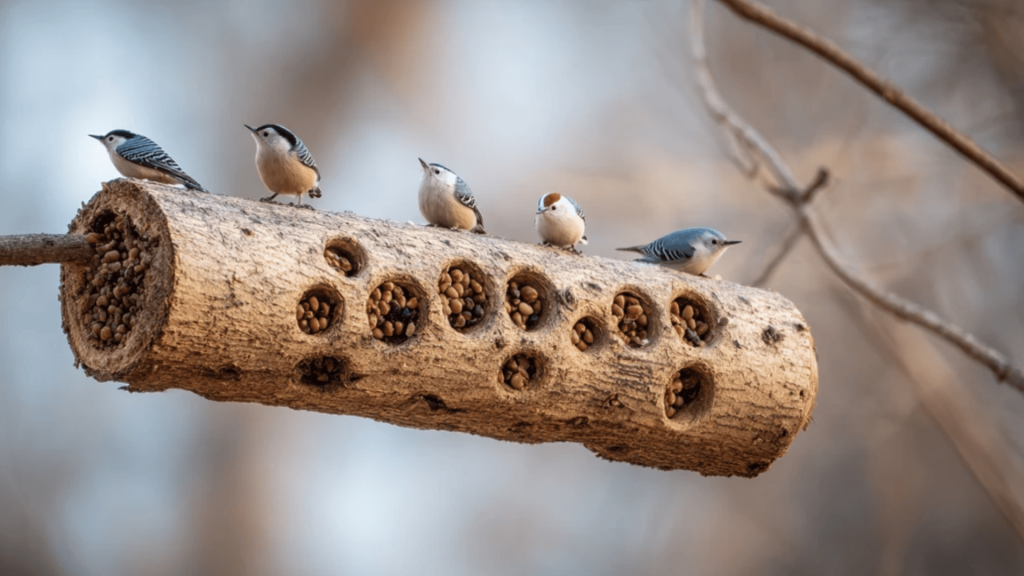 Log Suet Bird Feeder