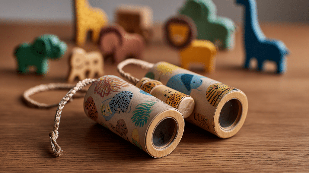 Toilet Paper Roll Binoculars Kids Pretend Play Craft
