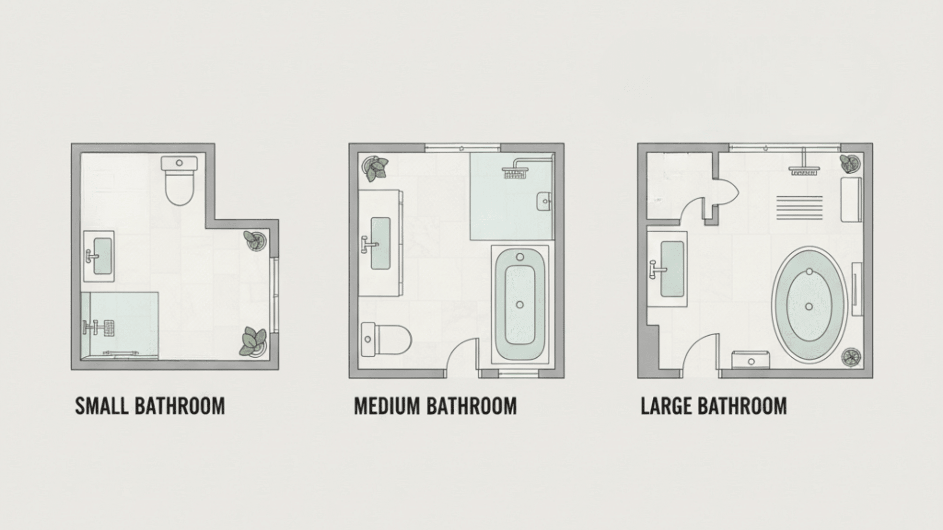 average bathroom sizes