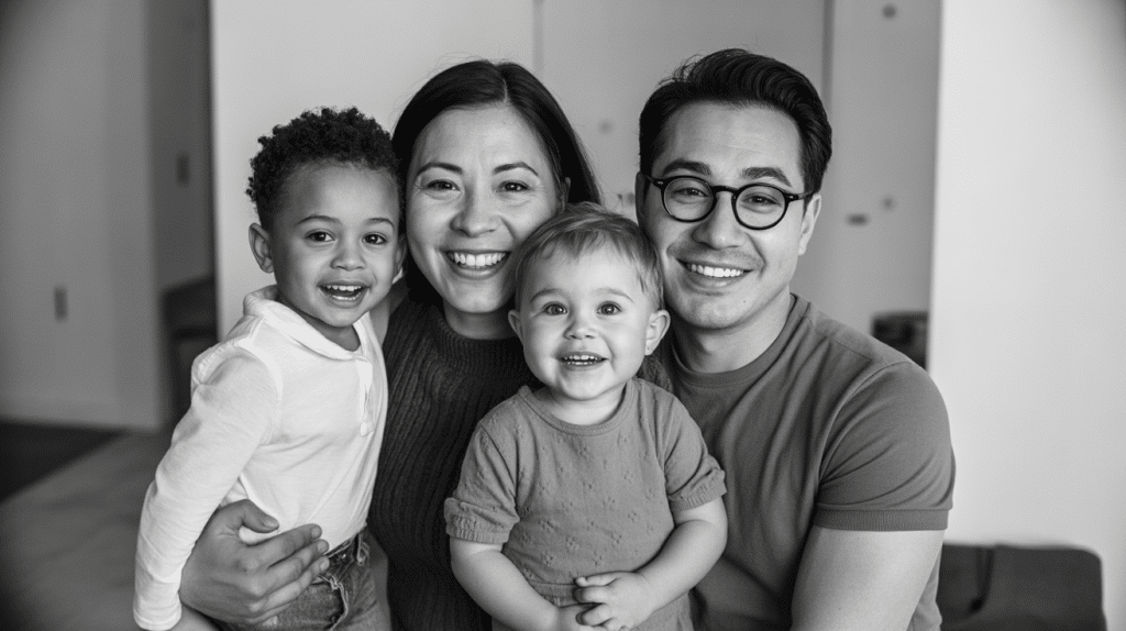 black and white potrait