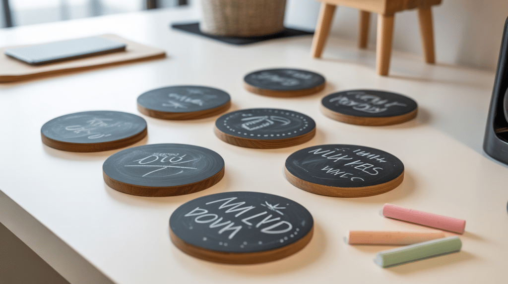 chalkboard coasters