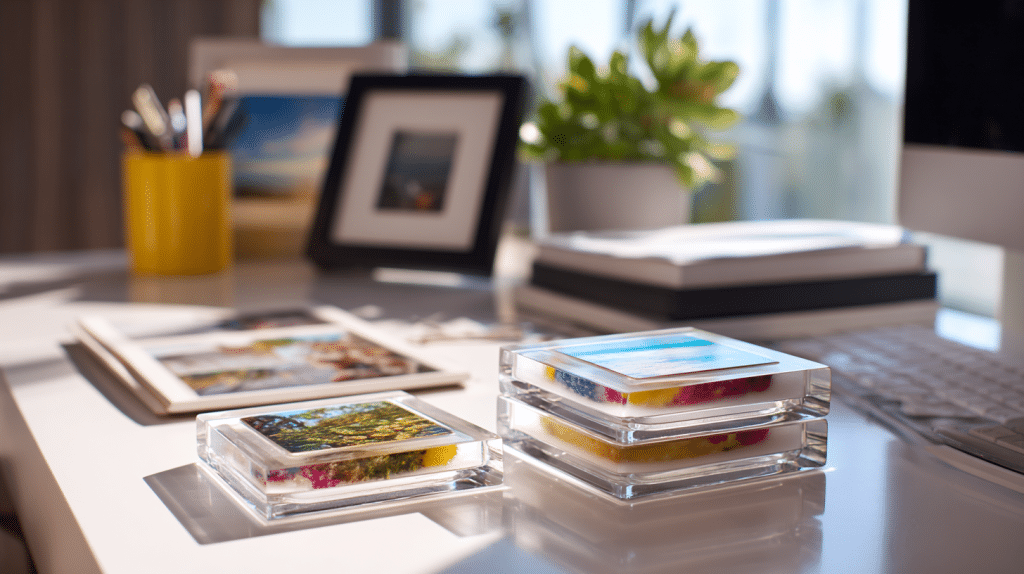 printed photo in resin